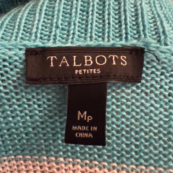 Talbots size Medium Petite linen cardigan sweater - Picture 7 of 8